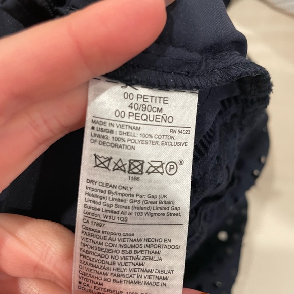 🆕 Banana Republic Elegant Navy Eyelet Dress - Picture 4 of 4